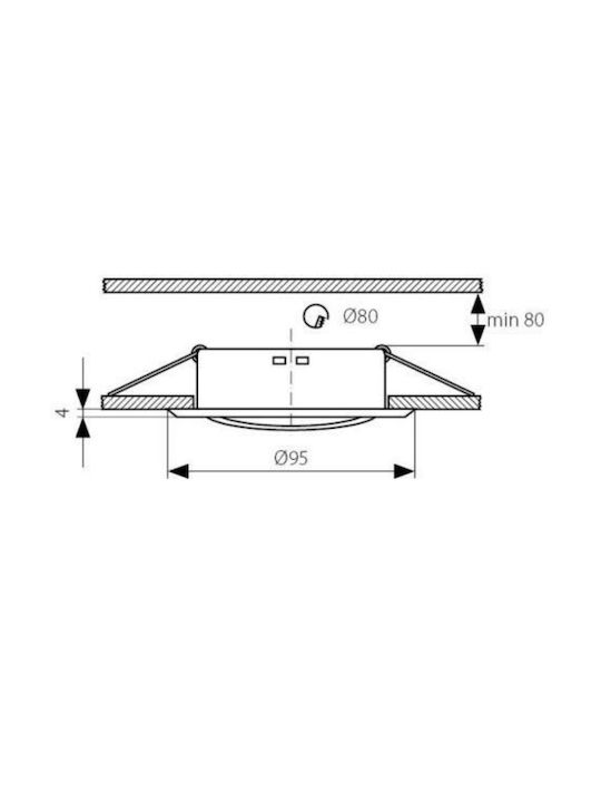 Kanlux Πλαίσιο για Σποτ GX5.3 Χρυσό 9.5x9.5εκ. 1τμχ