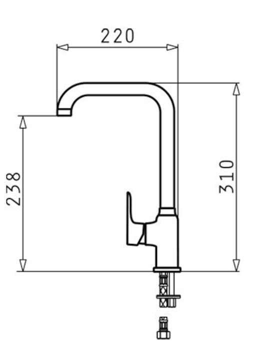 Pyramis Silvio Duo 090929438 Kitchen Faucet Counter Beige