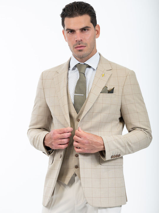 1400 Ανδρικό Γιλέκο Carbone Beige