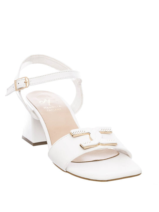 Mariella Fabiani Leather Women's Sandals White