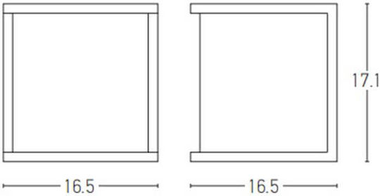 Zambelis Lights Wall-Mounted Outdoor Lighting 16.5x16.5x17.1cm Zambelis Lights Wall-Mounted Outdoor Lighting 16.5x16.5x17.1cm