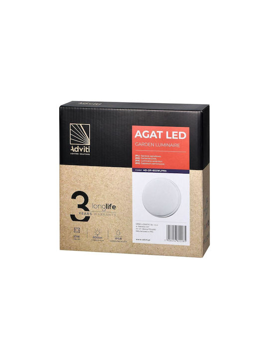 Adviti Επιτοίχιο Εξωτερικό Φωτιστικό LED 10W 4000K Adviti Επιτοίχιο Εξωτερικό Φωτιστικό LED 10W 4000K