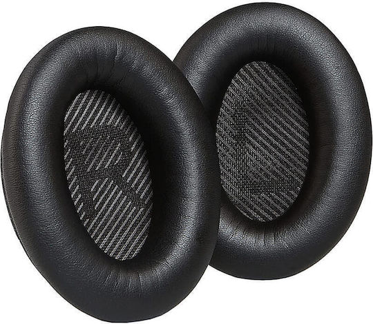 Set 2 Edman Ear Pads Bose Quietcomfort 35 35 35 Ii Qc35 Qc35 Ii Memory Foam Eco Leather Black