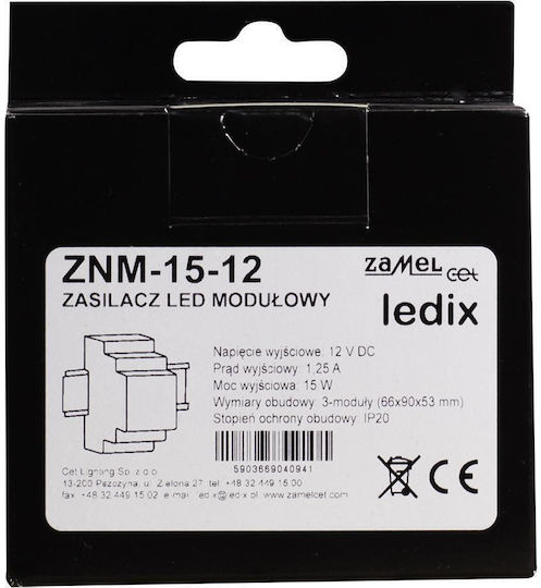 Zamel LED-Netzteil Leistung 15W mit Ausgangsspannung 12V