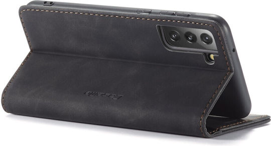 Caseme Brieftasche Leder Schwarz (Galaxy S21 FE 5G)