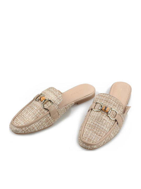 Flat Mules σε Μπεζ Χρώμα