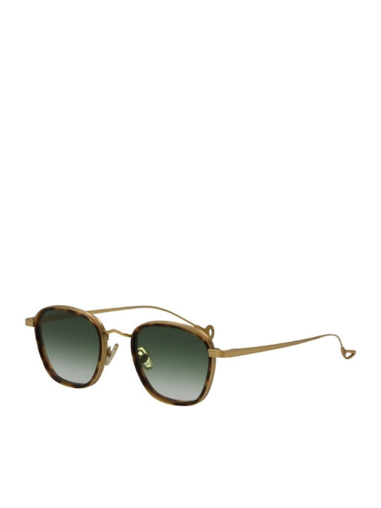 Eyepetizer Unisex Sunglasses with Brown Tartaruga Frame and Green Gradient Lens