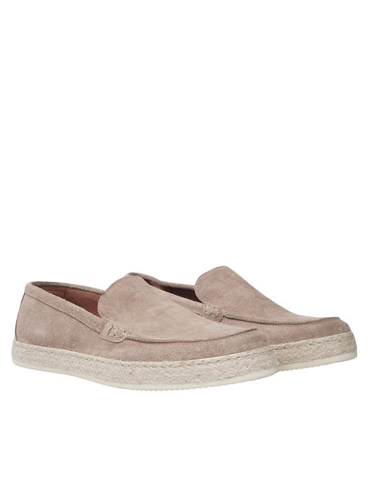 Antonio Shoes Men's Suede Moccasins Beige