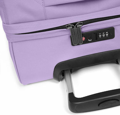 Eastpak Transit'r Medium Travel Suitcase Lavender Lilac with 4 Wheels Height 67cm.