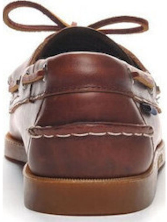 Men's Leather Boat Shoes Brown