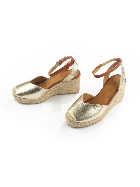 Plateau-Espadrille FSchuhe 903/503.16 FSchuhe Gold