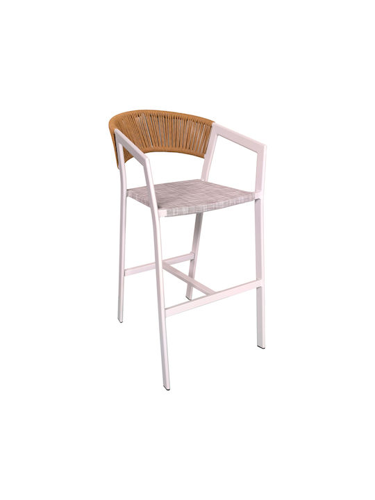 Scaun De Exterior Din Aluminiu Phoenix Alb 53x58x103cm
