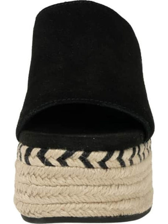 Laila Mule Sandal Καλοκαιρινές Γυναικείες Πλατφόρμες σε Στυλ Παντόφλας Μαύρες