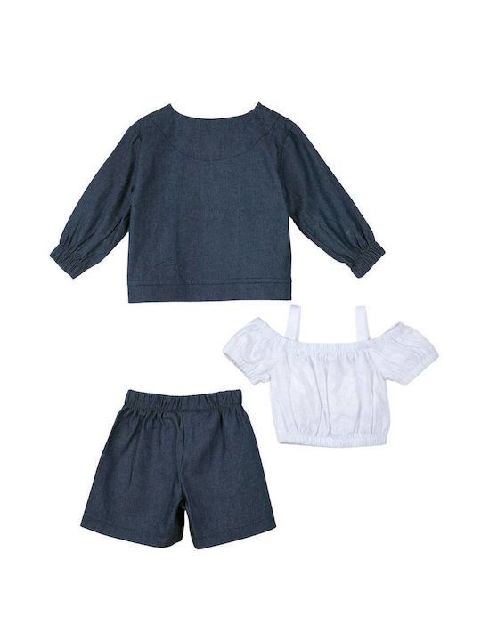 Babylon Kids Set with Shorts & Jacket Summer 3pcs White