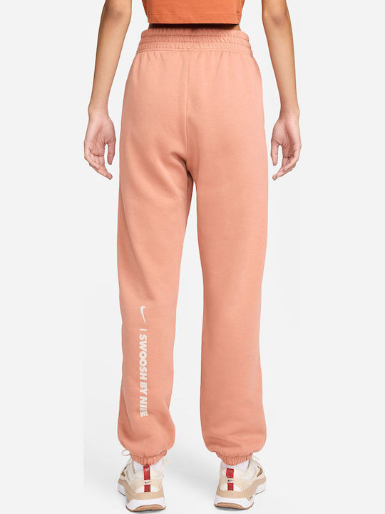 Nike Παντελόνι Φόρμας Fleece Καφέ