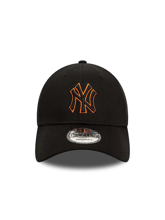 New Era Adult Team Outline 9forty New York Yankees Cap Black Orange 60503412 New Era