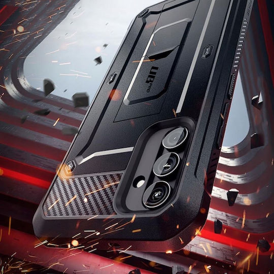 Supcase Unicorn Beetle Pro Back Cover Σιλικόνης / Πλαστικό / Tempered Glass 0.1mm Μαύρο (Galaxy A55)