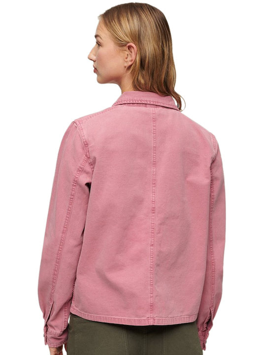 Superdry Palton pentru femei Dusty Rose Overshirt