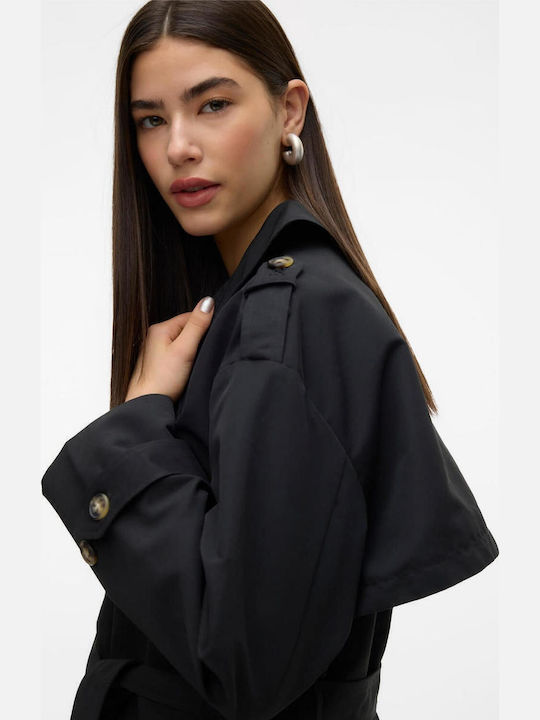 Chloe Women's Black Trench Coat