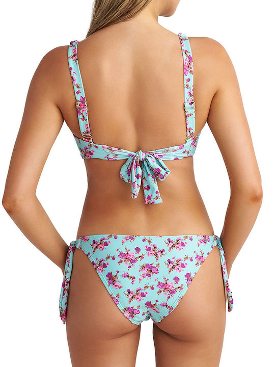 Bikinioberteile Mit Polsterung D Cup Blumen Blau4u