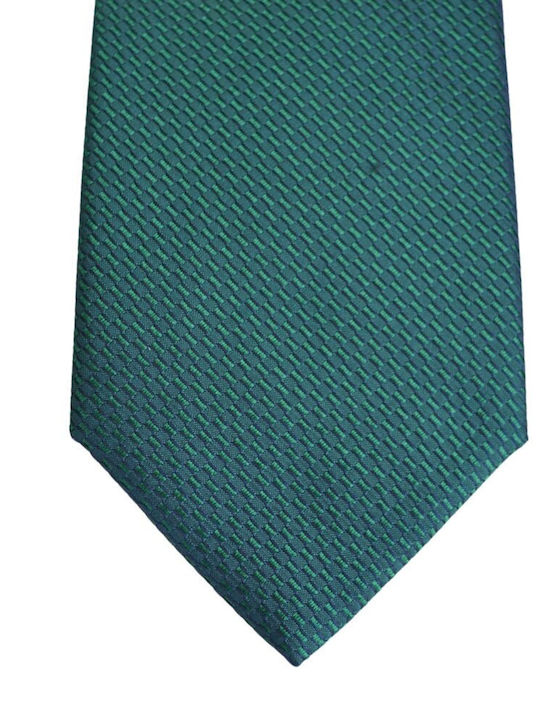 Silk Tie Octopus Green Solid Color 7,5 Hm