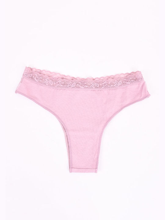 Hana Cotton Women's Brazil with Lace Rose