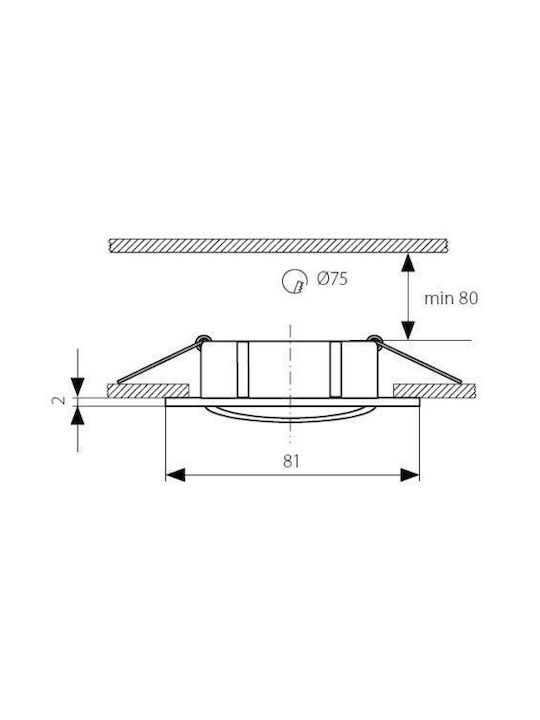Kanlux Square Frame for Spot GX5.3 Silver 8.1x8.1cm. 1pcs