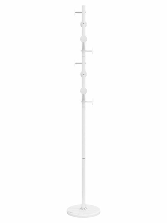 vidaXL Metallic Coat Rack White 29x29x176cm