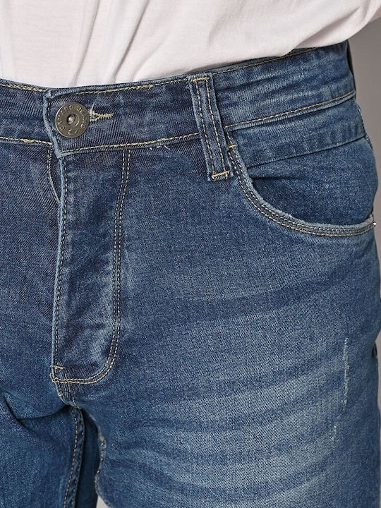 Herren Jeanshosen Elastisch Regular Fit Blau