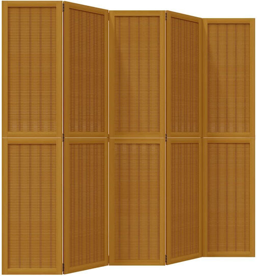 vidaXL Διακοσμητικό Παραβάν Ξύλινο με 5 Φύλλα 175x180cm