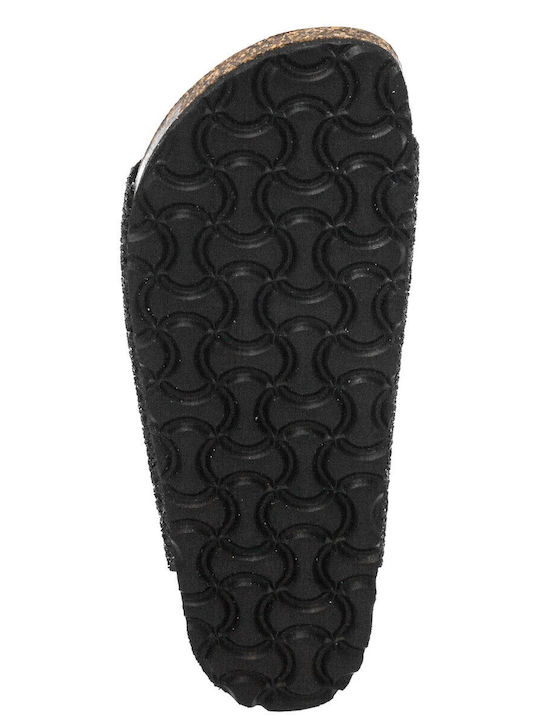 Flache Sandalen für Damen in Schwarz Farbe