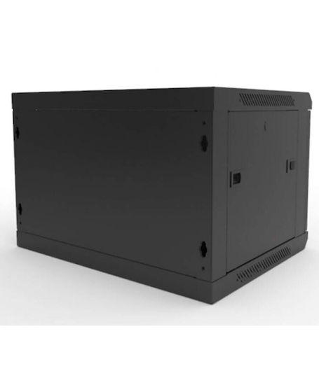 Adastra Wall Mounted Rack Cabinet 6U 60x45x36.7cm Black 953.506UK