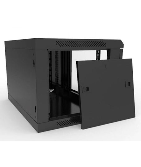 Adastra Wall Mounted Rack Cabinet 6U 60x45x36.7cm Black 953.506UK