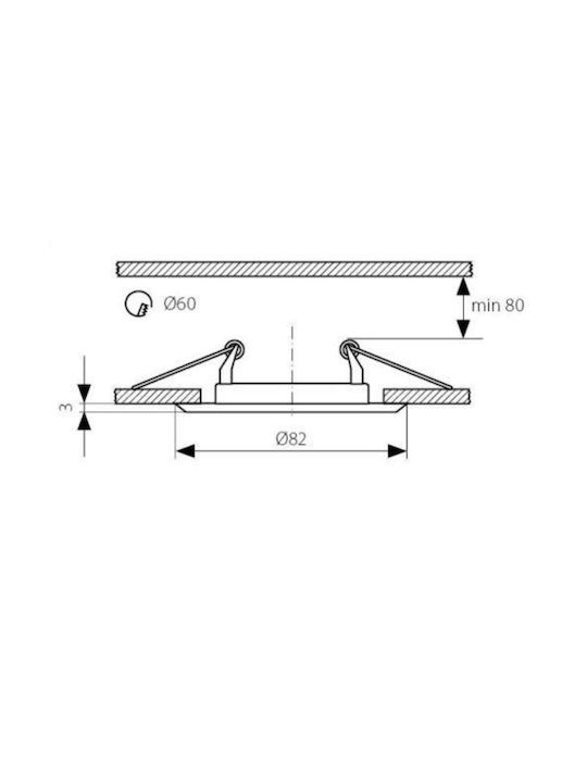Kanlux Frame for Spot GX5.3 Silver 8.2x8.2cm. 1pcs
