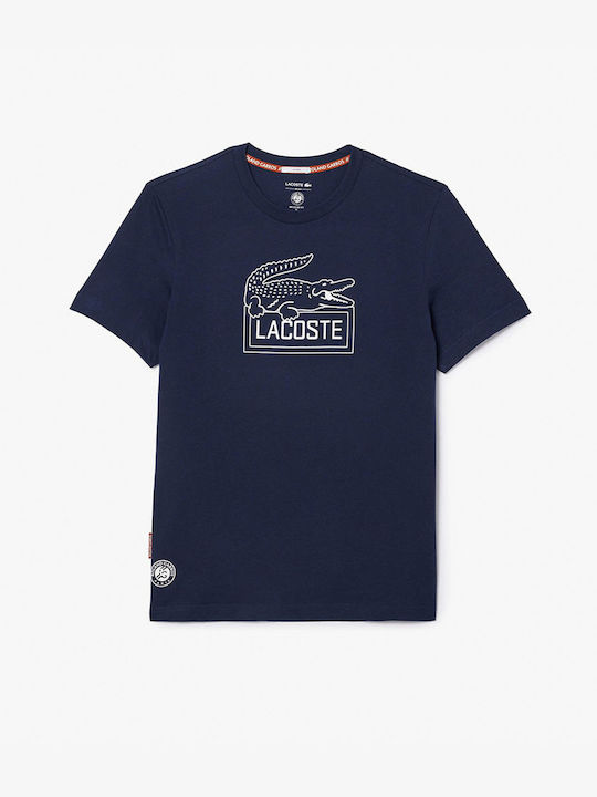 Lacoste T-shirt Bărbătesc cu Mânecă Scurtă Albastru marin