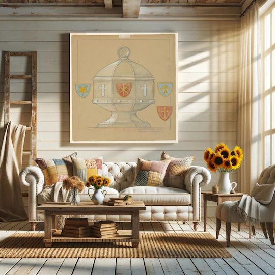 Design Elevation A Gemälde Metallisch 110x110cm