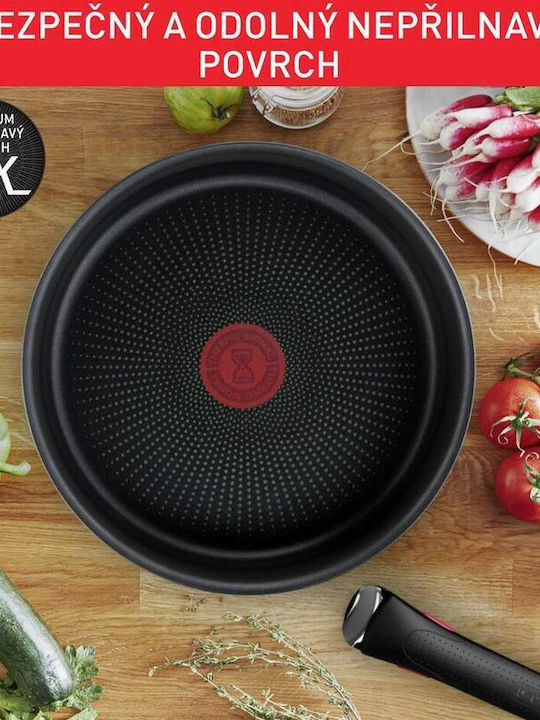 Tefal Ingenio Easy Cook & Clean Set De Vase De Gătit Roșu Cu Acoperire Din Piatră 4 Piese