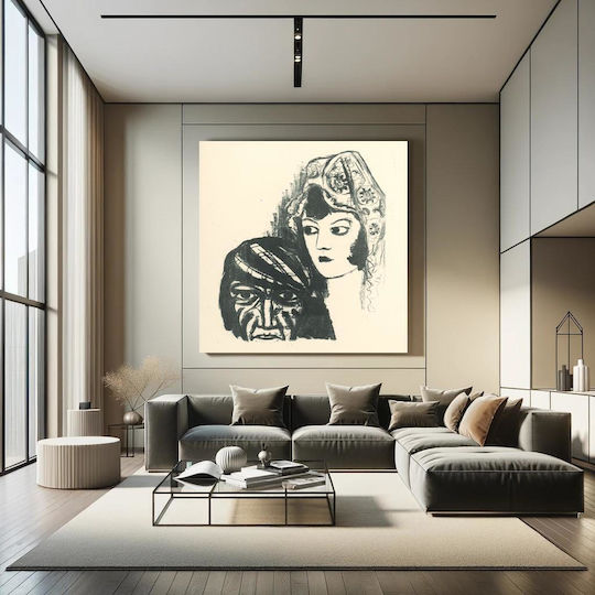 Spanish Painting on Canvas 120x120cm