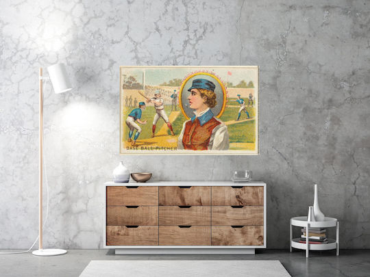 Baseball Pitcher From Games Gemälde auf Leinwand 115x170cm