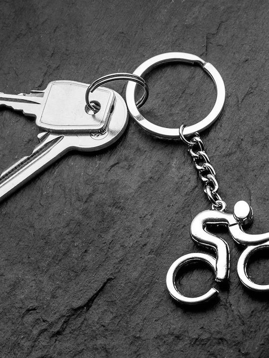 Schlüsselanhänger Metall Radfahrer Metall 9x3x0,3