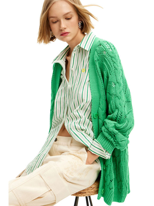 Desigual Women's Knitted Cardigan Verde