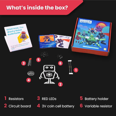 Circuitmess Wacky Robots - Resistron Cm-wrresistron Mini Robot asamblat Introducere în principiile Stem