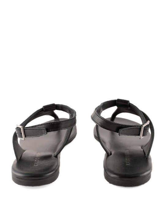 Sandale Casual Damă Din Piele Negru