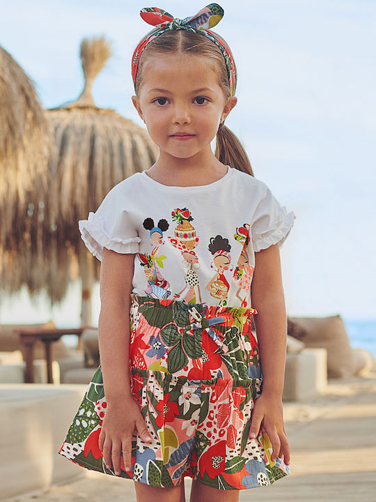 Kids' Skirt Floral Orange
