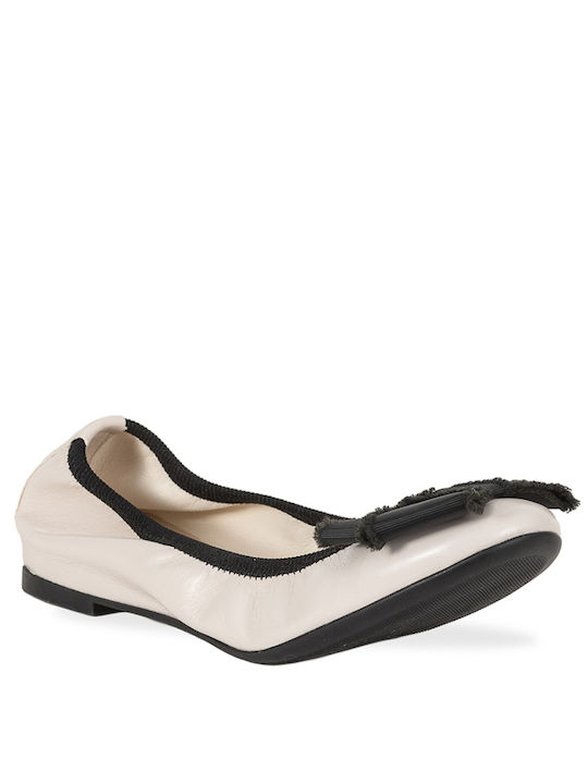 Frau Leather Ballerinas White