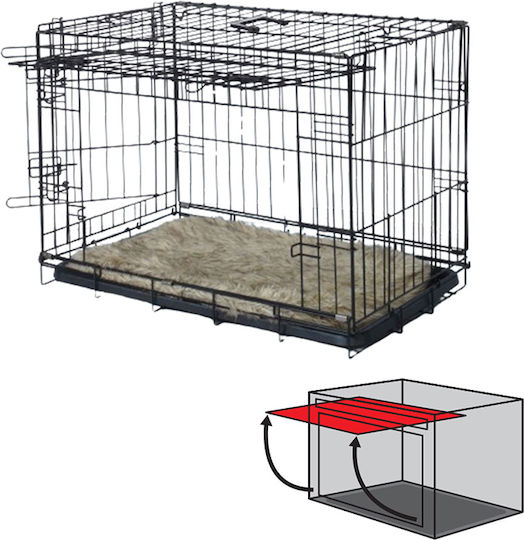 Hunde-Drahtkäfig Medium mit 2 Türen Schwarz 76x46x54cm
