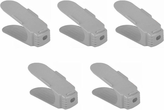 Edman Bază Din Plastic Pentru Depozitarea Pantofilor Gri 5 Bucăți