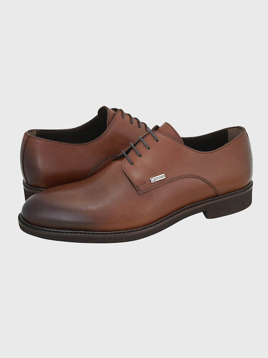 GK Uomo Men's Leather Casual Shoes Brown