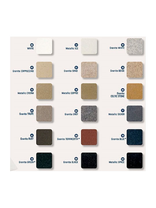 Sanitec Classic Drop-In Spüle aus Verbundgranulat B78xT50cm granite beige