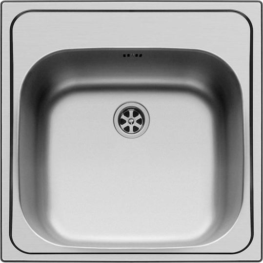 Maidtec Inset 1B Ένθετος Inox Σατινέ Μ50xΠ50cm Ασημί